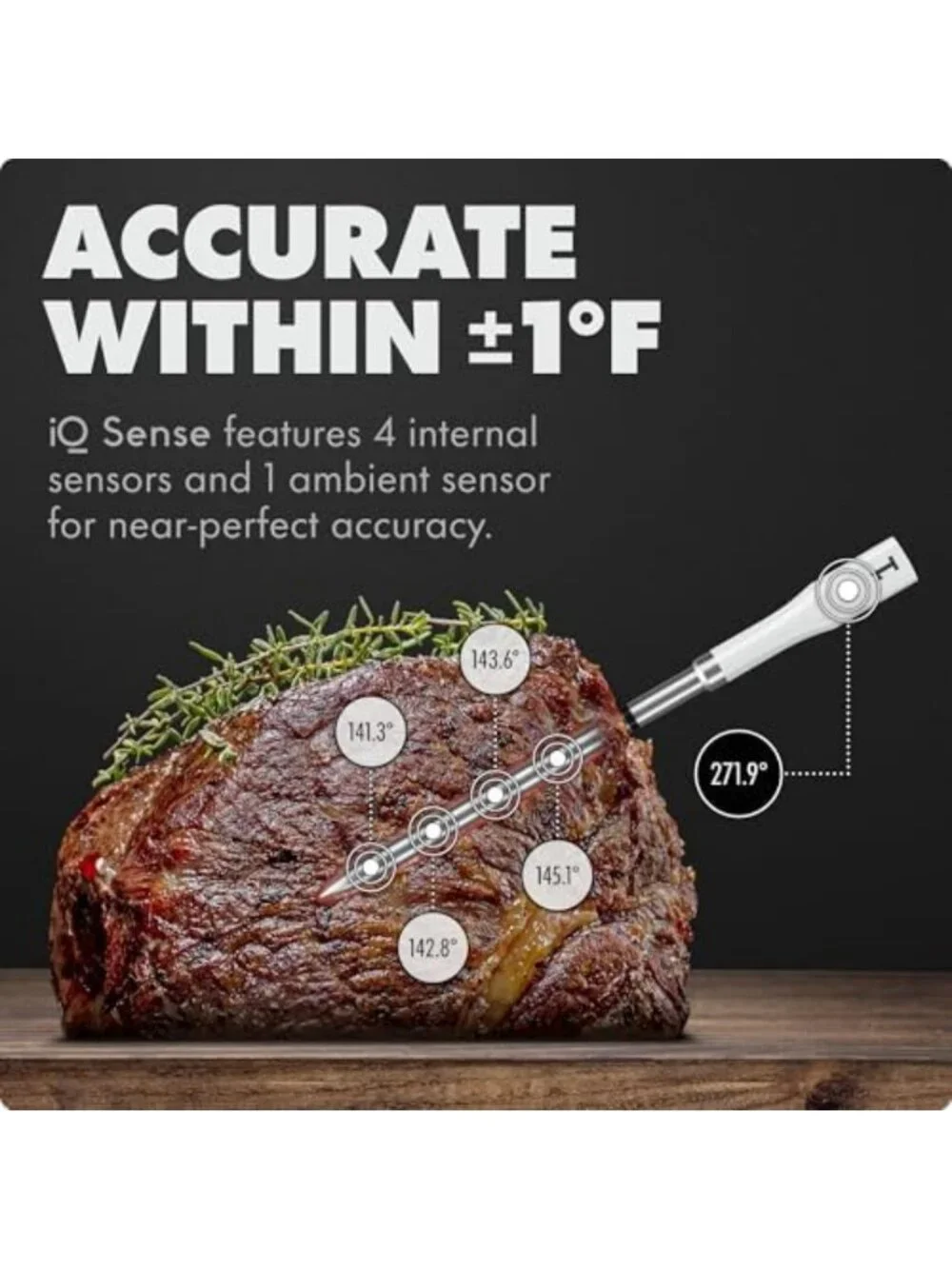 Smart Wireless Meat Thermometer | Ultra-Thin Probe | WiFi Range | 1000°F Safe